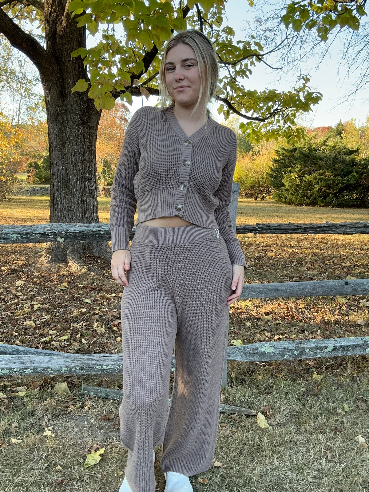 Waffle Knit Flares